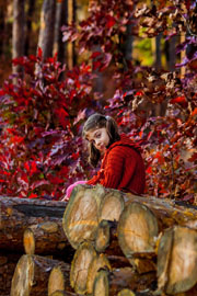 Hobby, fotografia, czerwona jesień