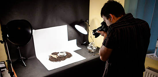 Sesja zdjęciowa w studio dla palarni kawy